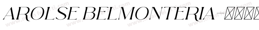 Arolse Belmonteria字体转换